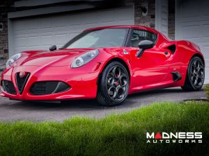 Alfa Romeo 4C Carbon Fiber Badge Cover Kit - Alfa Romeo Logo in Red Alfa Romeo 4C Carbon Fiber Badge Cover Kit - Alfa Romeo Logo in Red